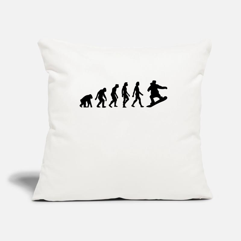 L évolution de Snowboard Housse de coussin décorative 45 x 45 cm