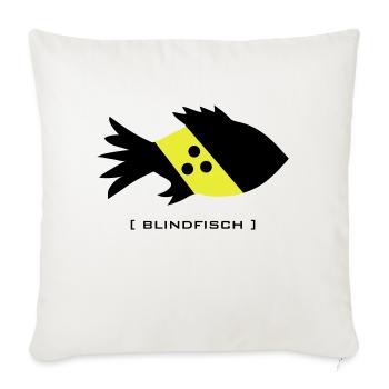 blindfisch fisch blind doof depp blinder - Sofakissenbezug 45 x 45 cm - Naturweiß  - Vorne
