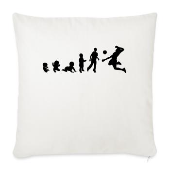 Evolution human rights sports volleyball - Sofa pillowcase 17,3'' x 17,3'' (45 x 45 cm) - natural white - Front