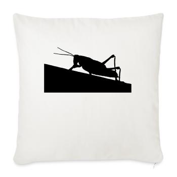 Heuschrecke - Sofakissenbezug 45 x 45 cm - Naturweiß  - Vorne