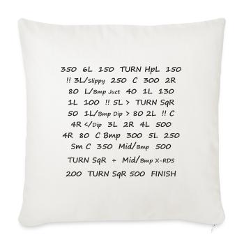 Pace Notes - Sofa pillowcase 17,3'' x 17,3'' (45 x 45 cm) - natural white - Front