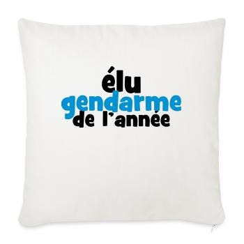 Elu Gendarme de l'année ! - Housse de coussin décorative 45 x 45 cm - blanc nature - Devant