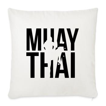 muay thai - Sofa pillowcase 17,3'' x 17,3'' (45 x 45 cm) - natural white - Front
