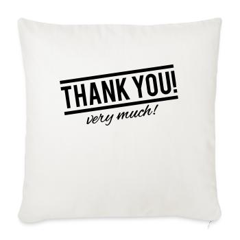 thank_you_very_much_di1 - Sofa pillowcase 17,3'' x 17,3'' (45 x 45 cm) - natural white - Front