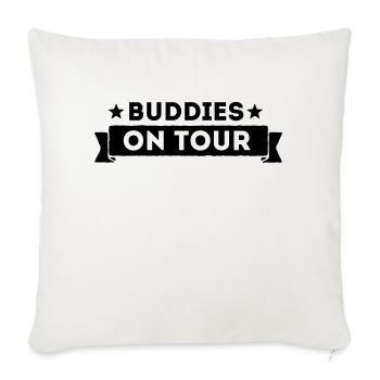 Buddies On Tour - Sofakissenbezug 45 x 45 cm - Naturweiß  - Vorne