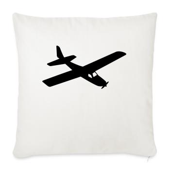 flugzeug - Sofakissenbezug 45 x 45 cm - Naturweiß  - Vorne