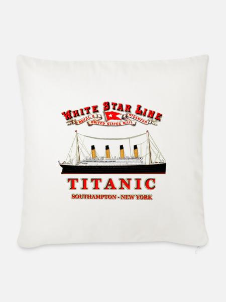 TITANIC ORIGINAL CREATION Louis RUNEMBERG © Adagp - Sofakissenbezug 45 x 45 cm - Naturweiß