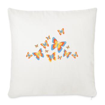 Butterfly Butterfly Insects Spring Summer colorful - Sofa pillowcase 17,3'' x 17,3'' (45 x 45 cm) - natural white - Front