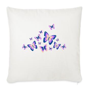 Schmetterling Falter Insekten Frühling Sommer bunt - Sofakissenbezug 45 x 45 cm - Naturweiß  - Vorne