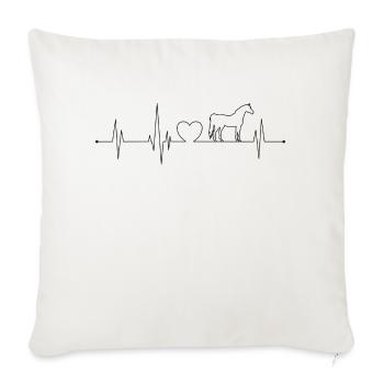 Horse Heartbeat - Sofa pillowcase 17,3'' x 17,3'' (45 x 45 cm) - natural white - Front