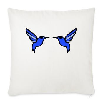 hummingbird bird 2 - Sofa pillowcase 17,3'' x 17,3'' (45 x 45 cm) - natural white - Front