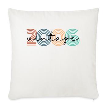 2006 vintage rétro - Housse de coussin décorative 45 x 45 cm - blanc nature - Devant