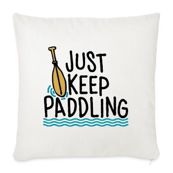 Continuez simplement à pagayer - Housse de coussin décorative 45 x 45 cm - blanc nature - Devant