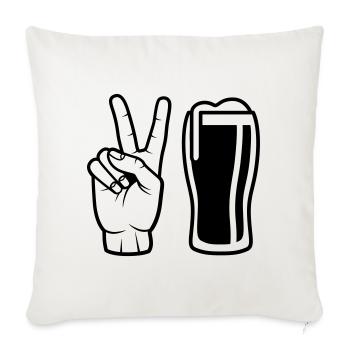 Commander de la bière - Housse de coussin décorative 45 x 45 cm - blanc nature - Devant