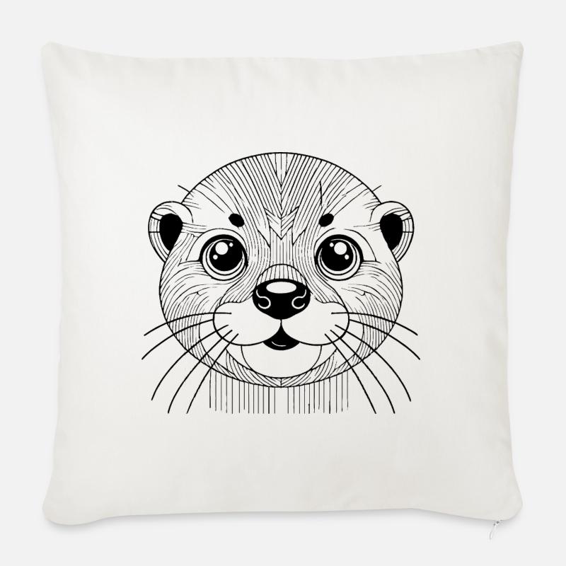 Otter - Sofakissenbezug 45 x 45 cm - Naturweiß 
