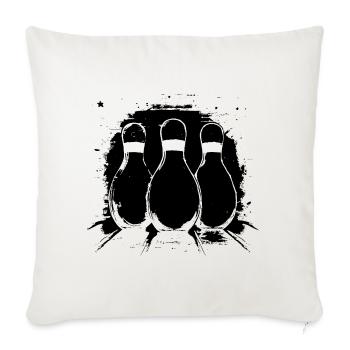 Graphiques de bowling - Housse de coussin décorative 45 x 45 cm - blanc nature - Devant