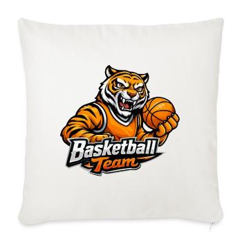 Tiger Basketball Team Motif - Sofa pillowcase 17,3'' x 17,3'' (45 x 45 cm) - natural white - Front