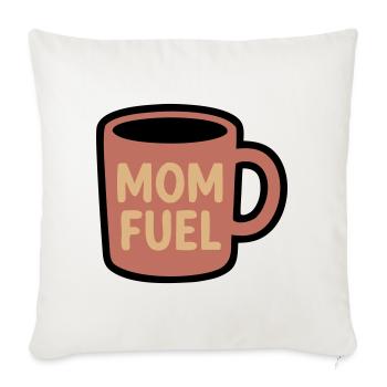Maman Fuel Tasse à café Maman - Housse de coussin décorative 45 x 45 cm - blanc nature - Devant