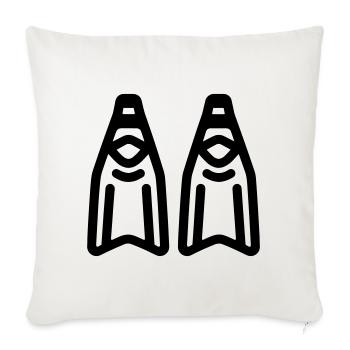 Diving fins - Sofa pillowcase 17,3'' x 17,3'' (45 x 45 cm) - natural white - Front