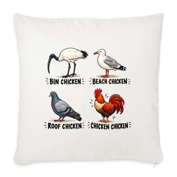 Funny Bin Huhn Australischer Ibis Vogelliebhaber Kunst - Sofakissenbezug 45 x 45 cm - Naturweiß  - Vorne