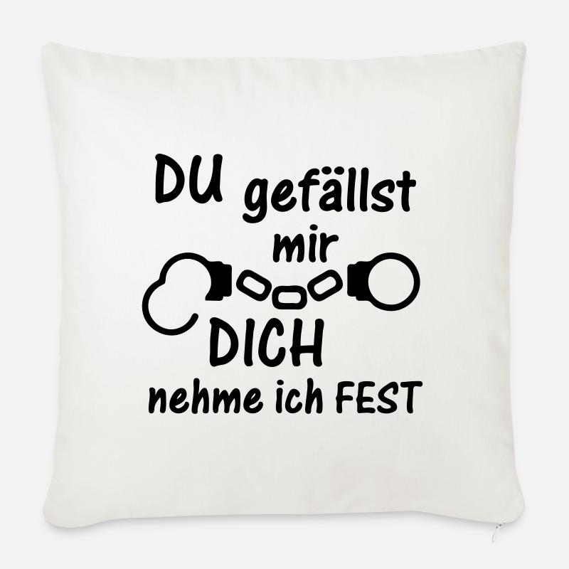 Festnahme Liebe Polizei Handschellen Geschenk - Sofakissenbezug 45 x 45 cm - Naturweiß 
