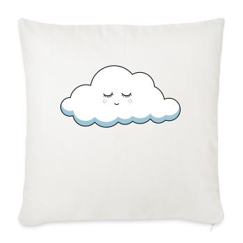 Nuage dormant - Housse de coussin décorative 45 x 45 cm - blanc nature - Devant
