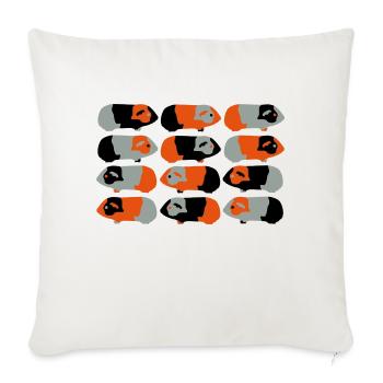 guinea pigs v - Housse de coussin décorative 45 x 45 cm - blanc nature - Devant