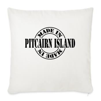 made in pitcairn island m1k2 - Sofa pillowcase 17,3'' x 17,3'' (45 x 45 cm) - natural white - Front