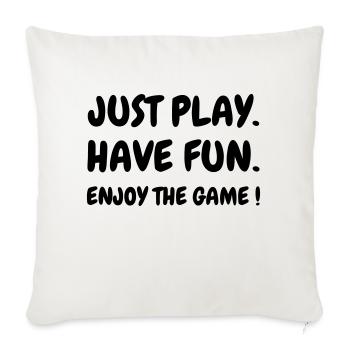 Quote - Sport - Training - Racket - Fun - Play - Sofa pillowcase 17,3'' x 17,3'' (45 x 45 cm) - natural white - Front