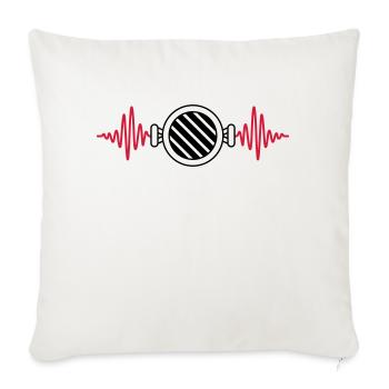 Frequency Coal Grill Barbecue Heartbeat - Sofa pillowcase 17,3'' x 17,3'' (45 x 45 cm) - natural white - Front