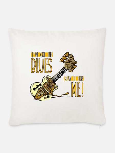 Gitarre spiel es für mich FARBE - Sofakissenbezug 45 x 45 cm - Naturweiß 