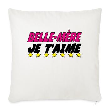 Stiefmutter, ich liebe dich - Sofakissenbezug 45 x 45 cm - Naturweiß  - Vorne
