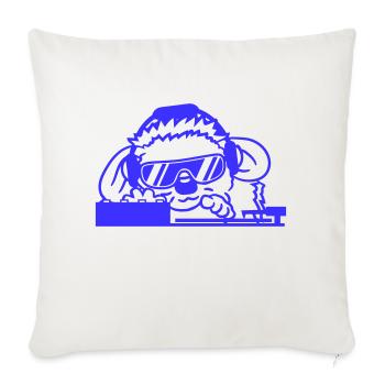 Drôle Cool DJ Hérisson Mixeur Fête Musique Fun - Housse de coussin décorative 45 x 45 cm - blanc nature - Devant