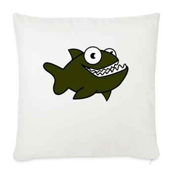 Piranha 01 - Sofa pillowcase 17,3'' x 17,3'' (45 x 45 cm) - natural white - Front