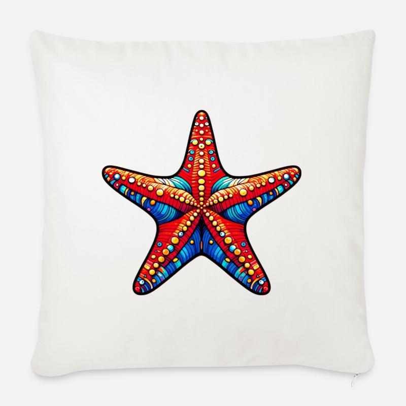 Starfish - Sofa pillowcase 17,3'' x 17,3'' (45 x 45 cm) - natural white