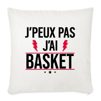 I can't I have basketball Humor Basketball - Sofa pillowcase 17,3'' x 17,3'' (45 x 45 cm) - natural white - Front