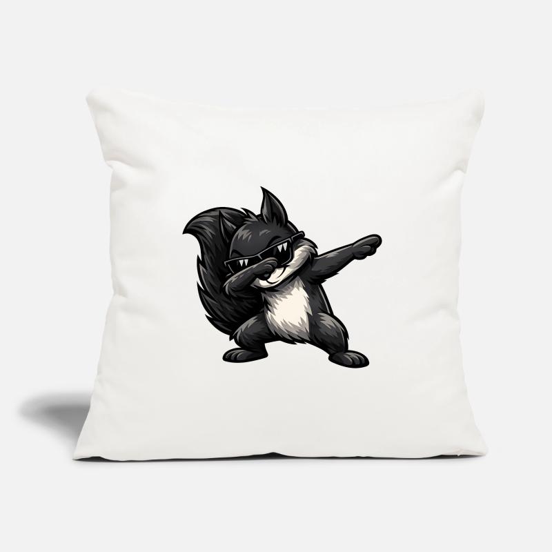 Dabbing Schwarzes Eichhörnchen Sofakissenbezug 45 x 45 cm