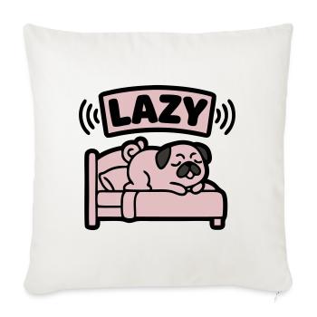 Lazy Pug Dog Bed Introvert - Sofa pillowcase 17,3'' x 17,3'' (45 x 45 cm) - natural white - Front