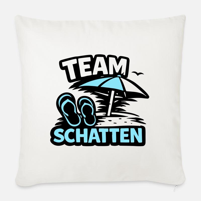 Strand Schatten FlipFlop Logo - Sofakissenbezug 45 x 45 cm - Naturweiß 
