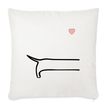 Minimalist Dog Back - Sofa pillowcase 17,3'' x 17,3'' (45 x 45 cm) - natural white - Front