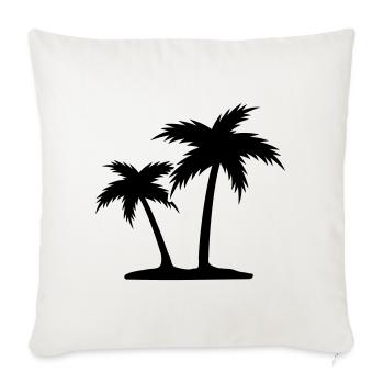 Palm trees - Sofa pillowcase 17,3'' x 17,3'' (45 x 45 cm) - natural white - Front