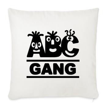 lustige ABC-GANG - Sofakissenbezug 45 x 45 cm - Naturweiß  - Vorne