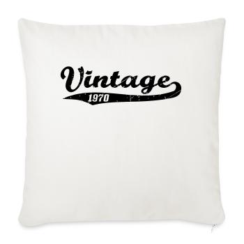 Vintage 1970s - Sofa pillowcase 17,3'' x 17,3'' (45 x 45 cm) - natural white - Front
