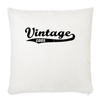 Vintage 2008 - Sofa pillowcase 17,3'' x 17,3'' (45 x 45 cm) - natural white - Front