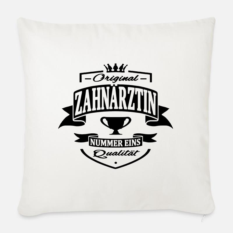 zahnärztin - Sofakissenbezug 45 x 45 cm - Naturweiß