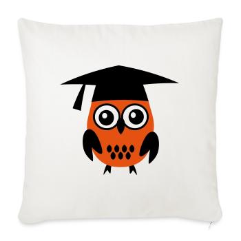 6061912 119208075 Eule - Sofakissenbezug 45 x 45 cm - Naturweiß  - Vorne