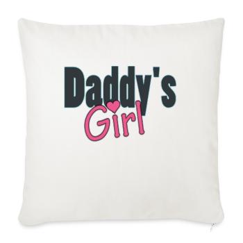 daddy's girl - Sofa pillowcase 17,3'' x 17,3'' (45 x 45 cm) - natural white - Front