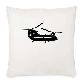 helicoptere_chinook - Housse de coussin décorative 45 x 45 cm - blanc nature - Devant