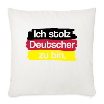 I'm proud to be German. - Sofa pillowcase 17,3'' x 17,3'' (45 x 45 cm) - natural white - Front