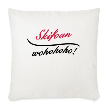 skifoan - skifahren - Sofakissenbezug 45 x 45 cm - Naturweiß  - Vorne